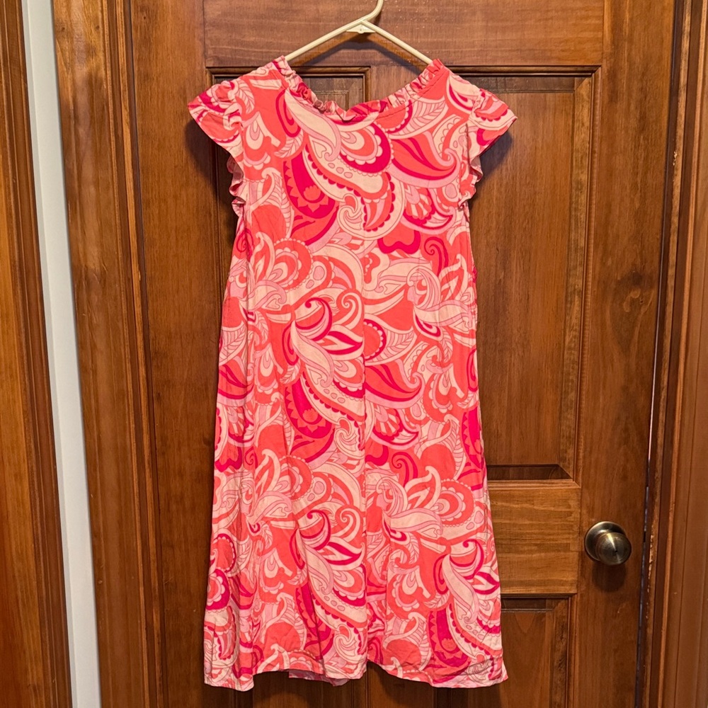 Vibrant Pink and Red Paisley Dress